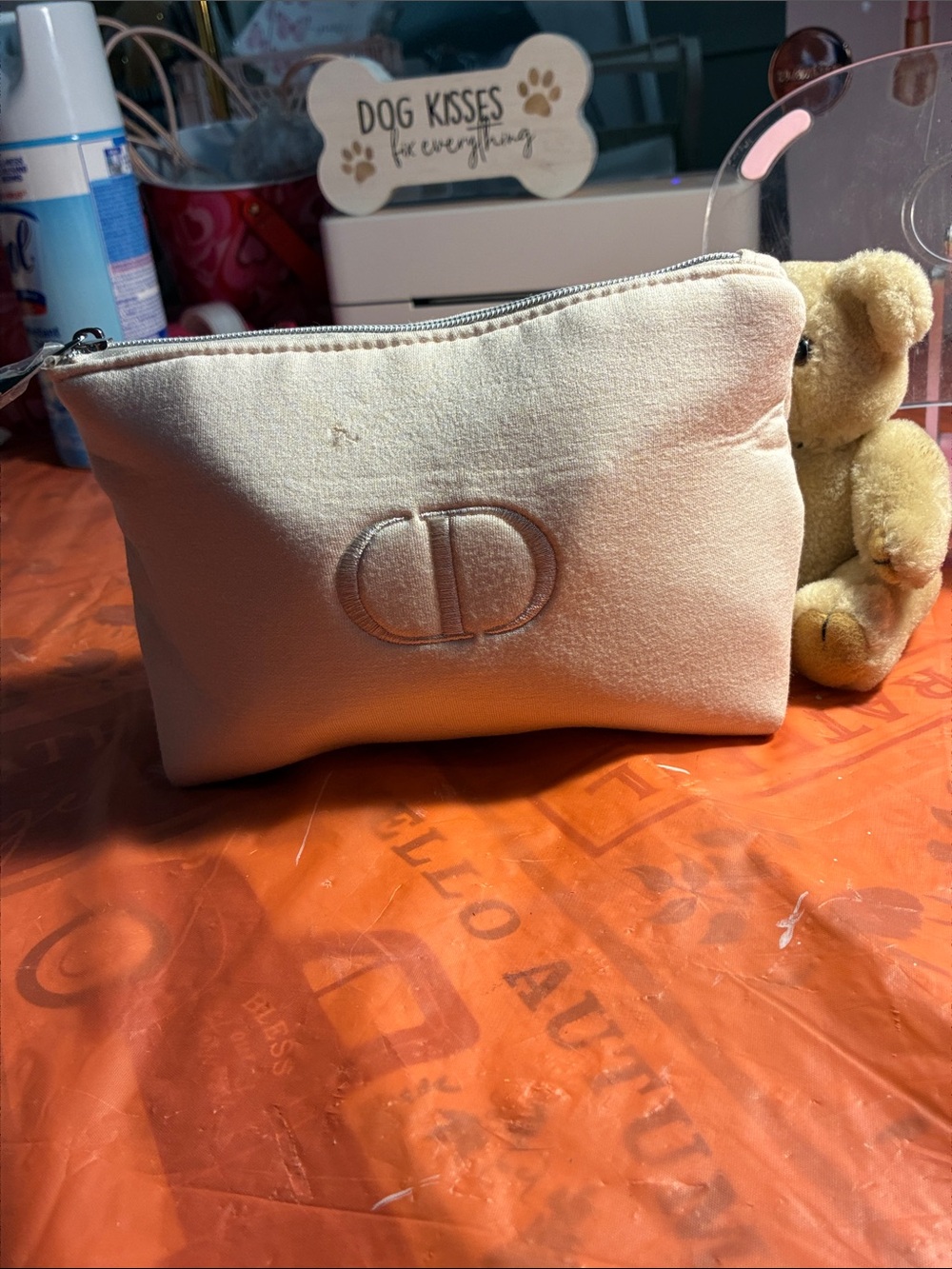 Light Pink Dior Beauty Cosmetic Pouch!